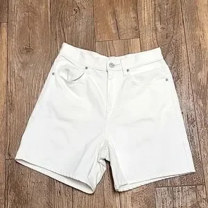 Uniqlo Shorts Uniqlo White Jean Shorts Long Poshmark